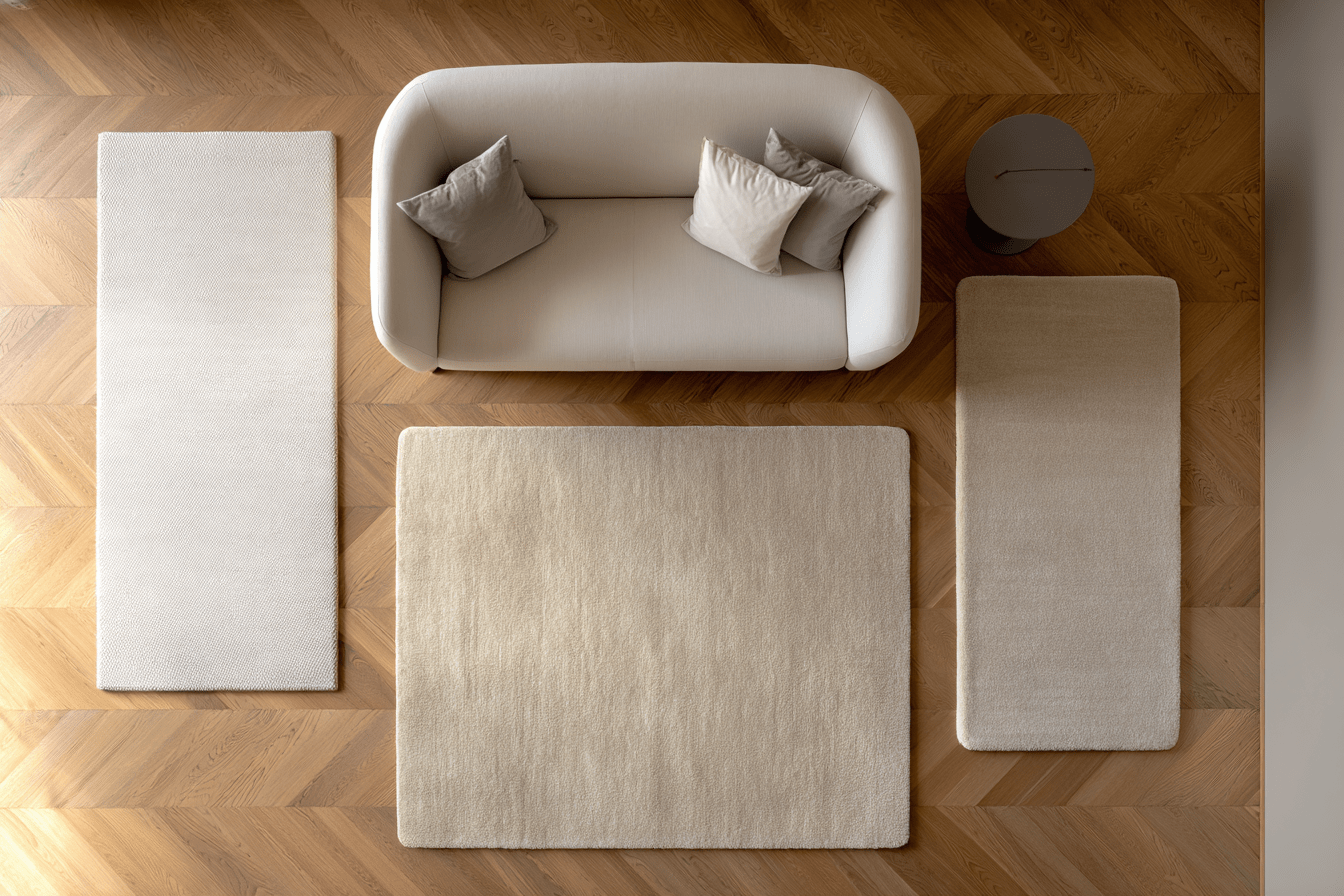 Comment choisir la bonne taille de tapis pour son salon - MAËR TAPIS
