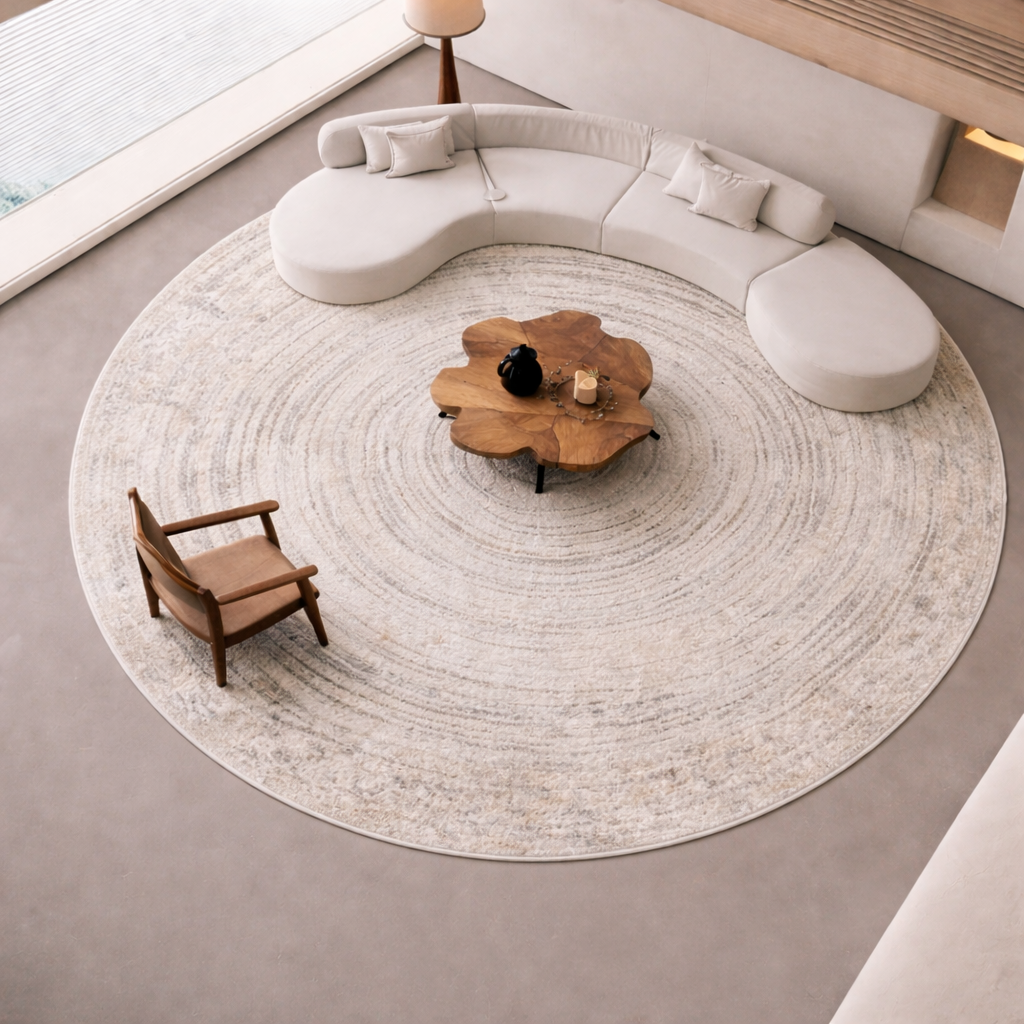 Tapis Rond ORIA  — Minimalisme Contemporain