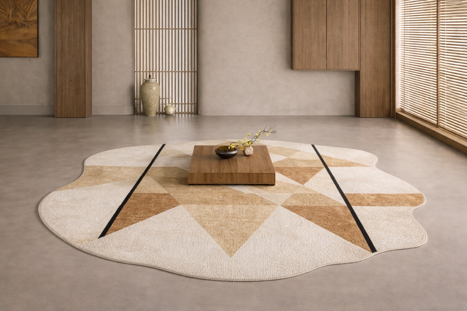 Tapis KALYA — design géométrique organique