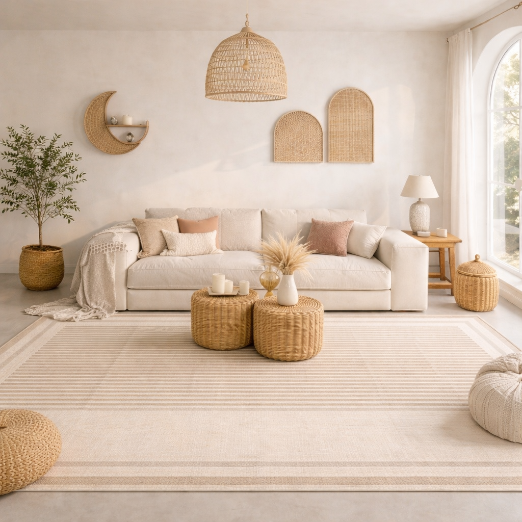 Tapis NERO rectangulaire – Design Graphique Minimaliste