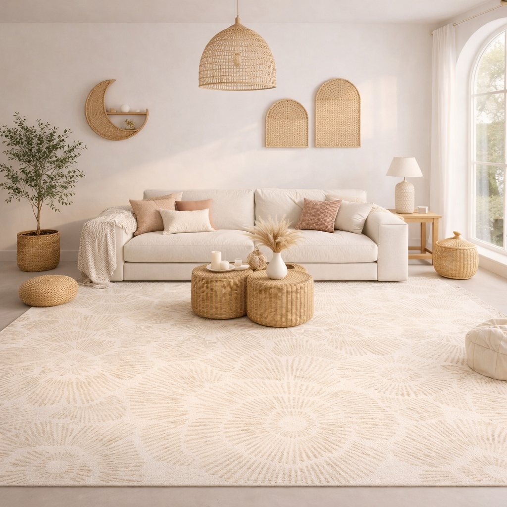 Tapis LUMA rectangulaire – Design Floral Contemporain