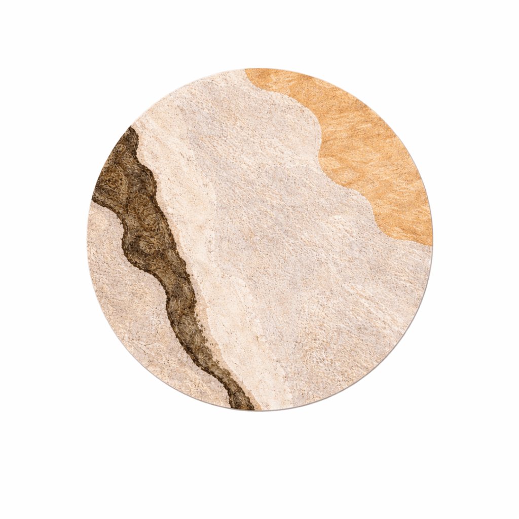 Tapis Rond RIVIA — Minimalisme Contemporain - MAËR TAPIS